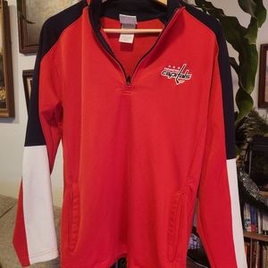 Capitals NHL wear, half zip shirt, S